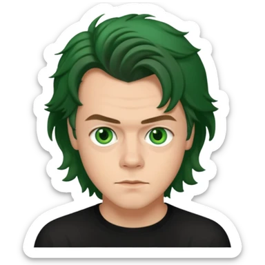 Harry Styles with green eyes sticker