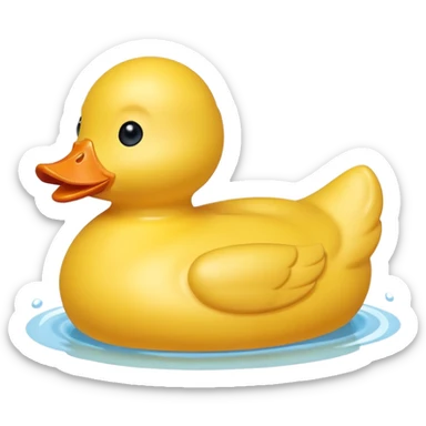 blue sky rubber duck sticker