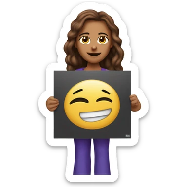 Indi Judd holding a sign that says “i’m the biggest loser sign”  sticker