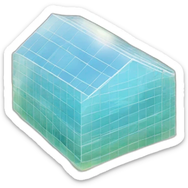 Edificio de cristal que genera energia con el sol sticker