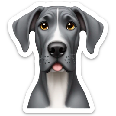 Gray Great Dane sticker