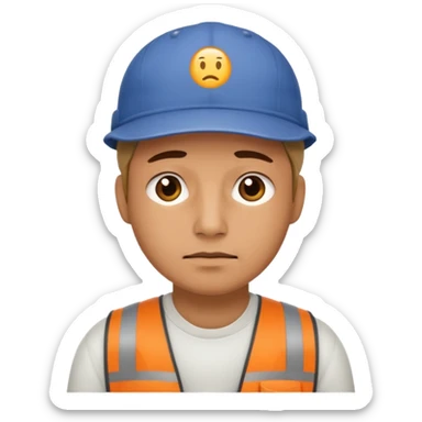 Developer going back to work after christmas holidays, looking tired and wearing a cap sticker