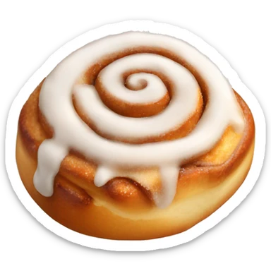 cinnamon roll with granulated sugar sticker