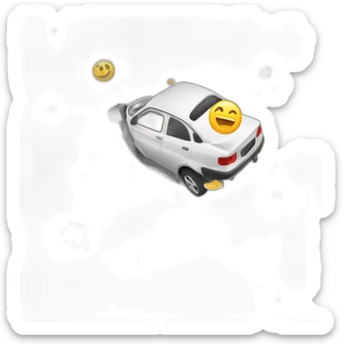 Voiture accidentée sticker