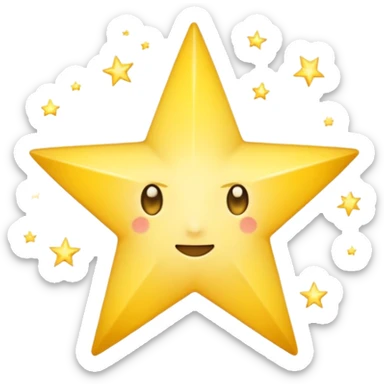 Star twinkle no eyes  sticker