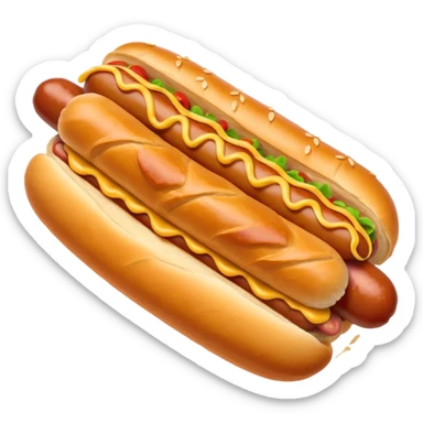 creamy croissant hot dog sticker