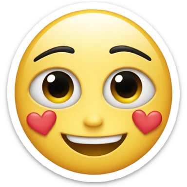 Happy face with heart eyes and tears sticker