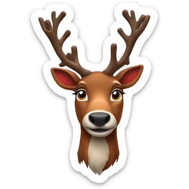 Rudolf the red nose reindeer sticker