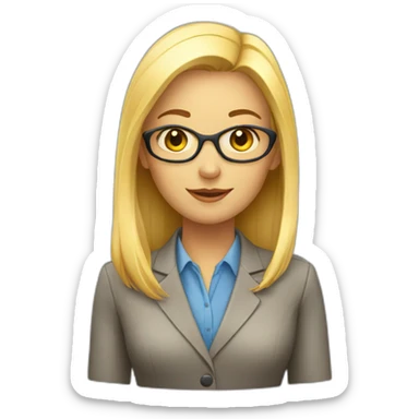 project manager girl sticker