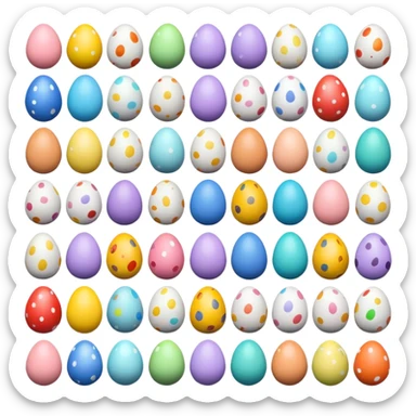 easter eggs sticker
