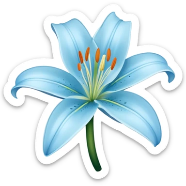 light blue lily emoji sticker