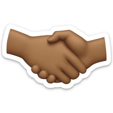 Create a hand shake emoji where the hands aren't touching  sticker