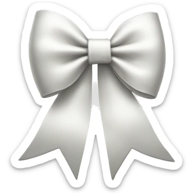 white bow sticker