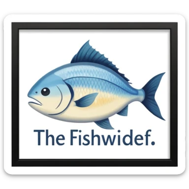 Create a logo using this image.  The wording should read: The Fishwife Founder Feast  sticker