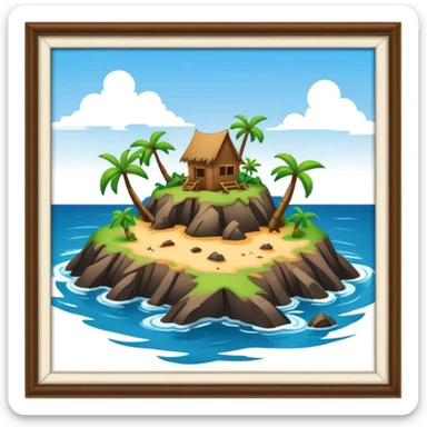 A terrible island left a mess by mistakes made by humans sticker