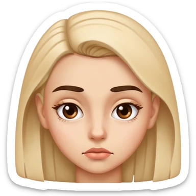 girl raising her eyebrow  sticker