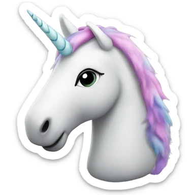Large stuffed plushie unicorn sticker
