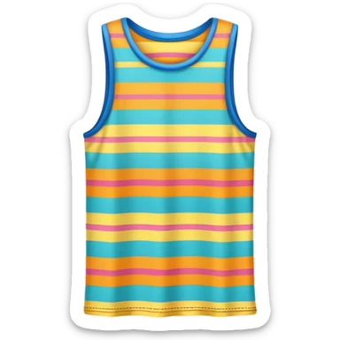 colorful patterned sleeveless t-shirt sticker