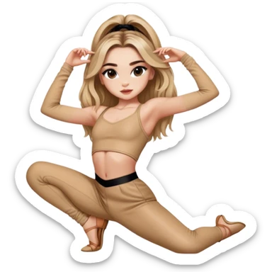 Sabrina carpenter doing a split in a hot outfit  sticker