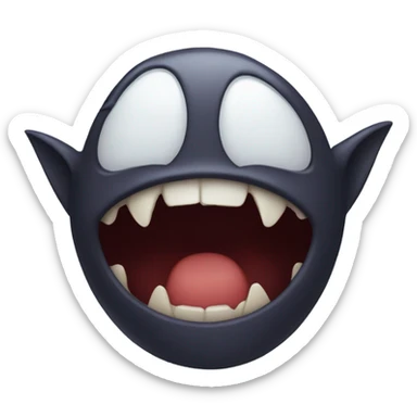 Vampire teeth biting  sticker