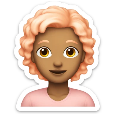 pastel pink tangerine sticker