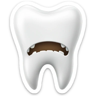 Tooth with a brace on it sticker