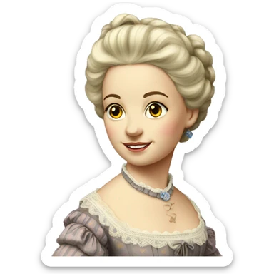 18th century Swiss young lady in dress sticker