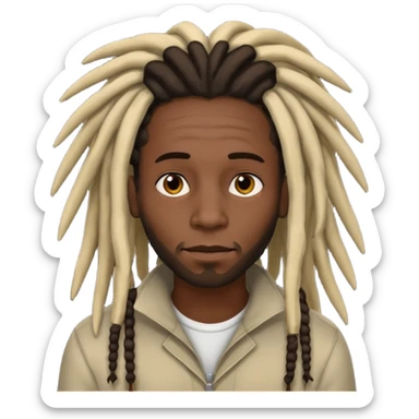 Dread head black man  sticker