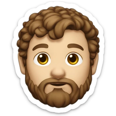 Dwarf cleric brown hair sticker