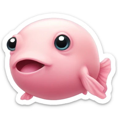 Cute blobfish sticker