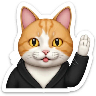 cat naughty nosepicking sticker