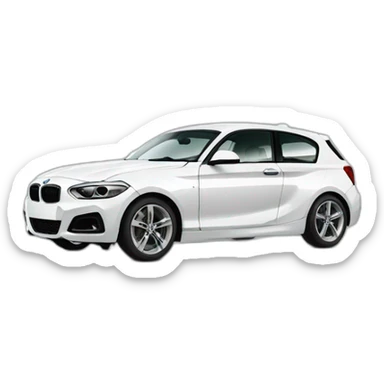 White bmw 1 series sticker