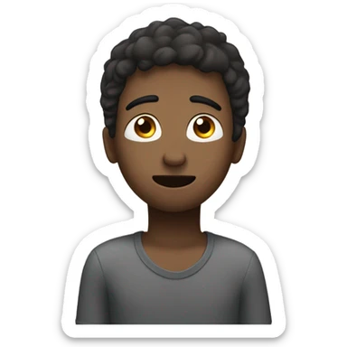 a headache hands on the  top of the head a pain expresion a boy  a band-aid on the forehead sticker