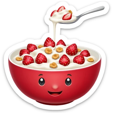Strawberry cereal sticker