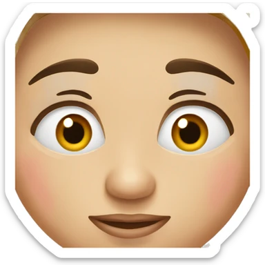 Face with raised eyebrown sticker