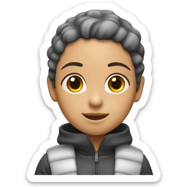 girl with foam rubbe sticker