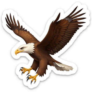 text message with photo of an eagle sticker