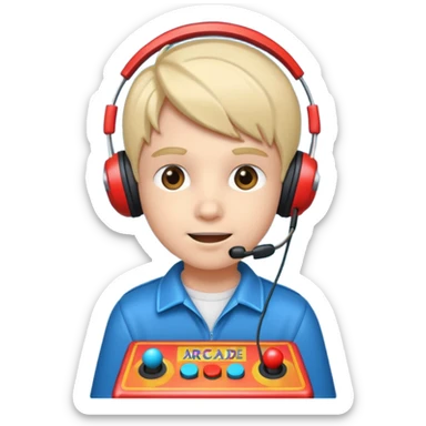 Retro Arcade Kid sticker