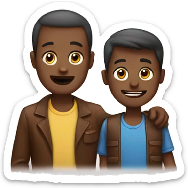 FATHER SON AND CHOCOLATE EMOJI sticker