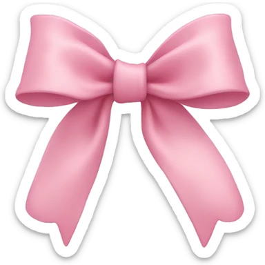light pink bow on light pink bow sticker