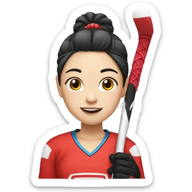 Chinese girl who play hockey sticker