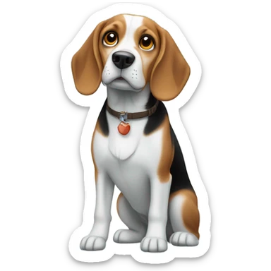 Beagle in tundra sticker