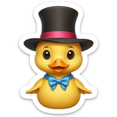 baby duck with magician’s hat
 sticker