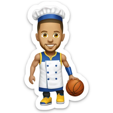 stephen curry play basketball as Chef-style Chef-costume Stephen Curry – Chef Curry  sticker