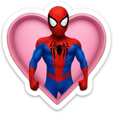 Spiderman Heart sticker