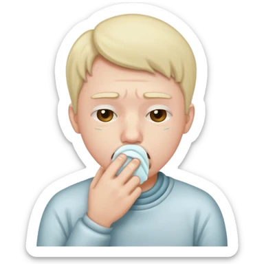 bad health sick cold cough sticker