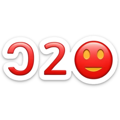 the red undelined "100 points" emoji, but with "20" instead of "100" sticker