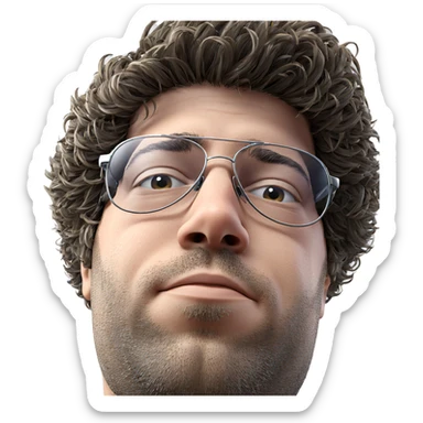 male portrait with sunglasses sticker