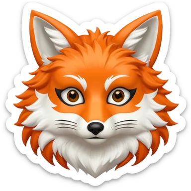 Fox mask emoji sticker
