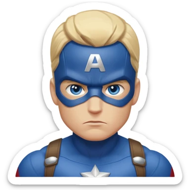 captain america marvel superhero headshot sticker